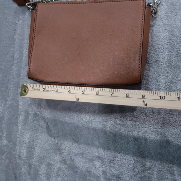 Guess Crossbody Bag Brown Faux Leather Purse with Removable Chain Strap Clutch - Picture 12 of 14